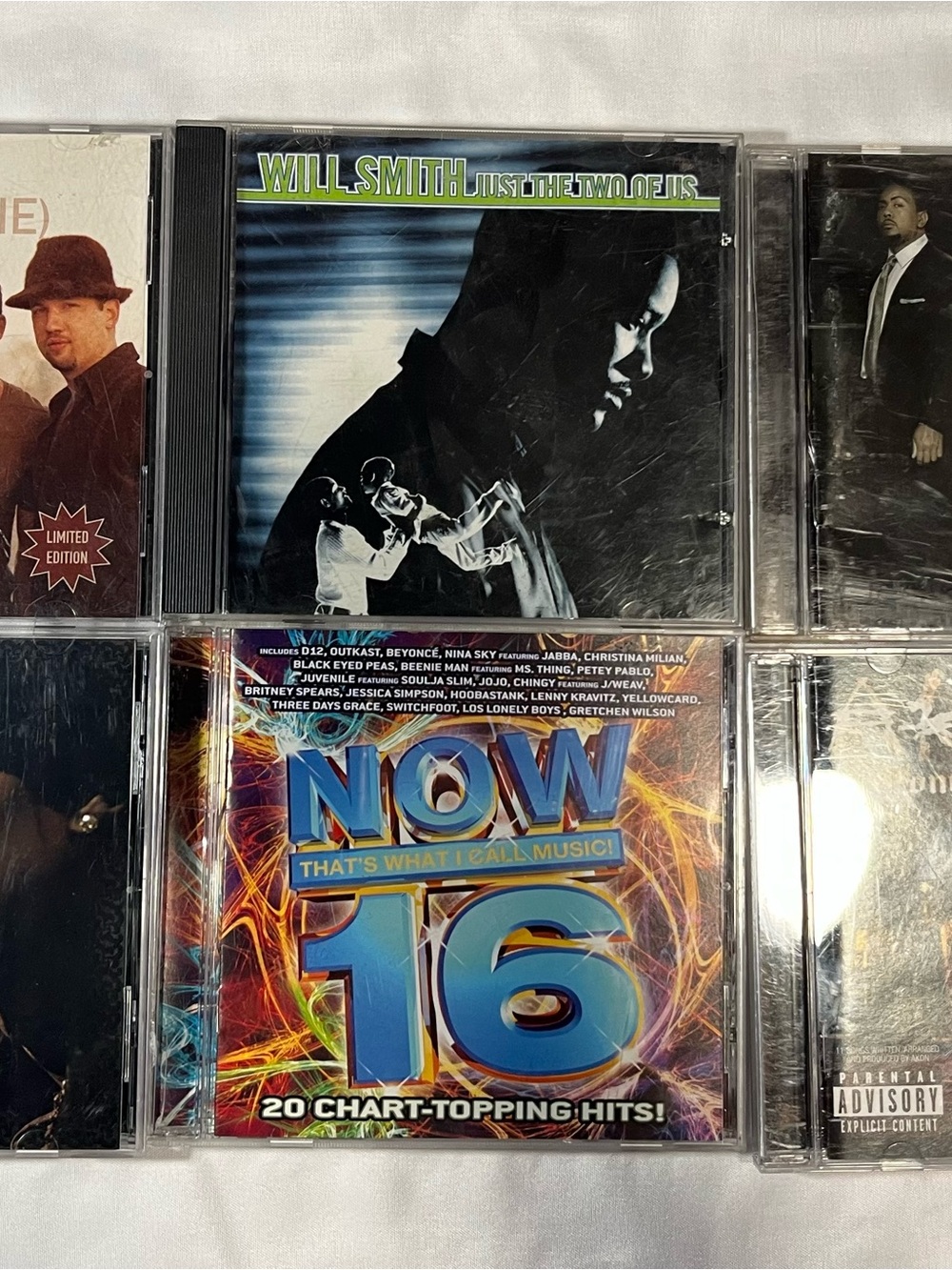Lot of 6 Y2K Rap R&B Hip Hop CDs Usher Akon Now 16 Timbaland Will Smith 98°